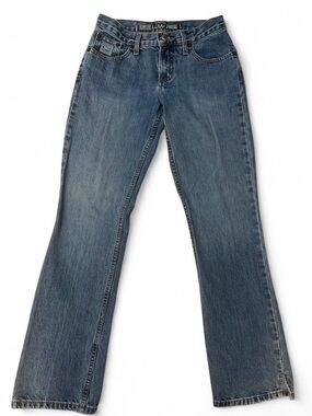 Cruel Girl Low Rise Flare Jeans in Blue Wash